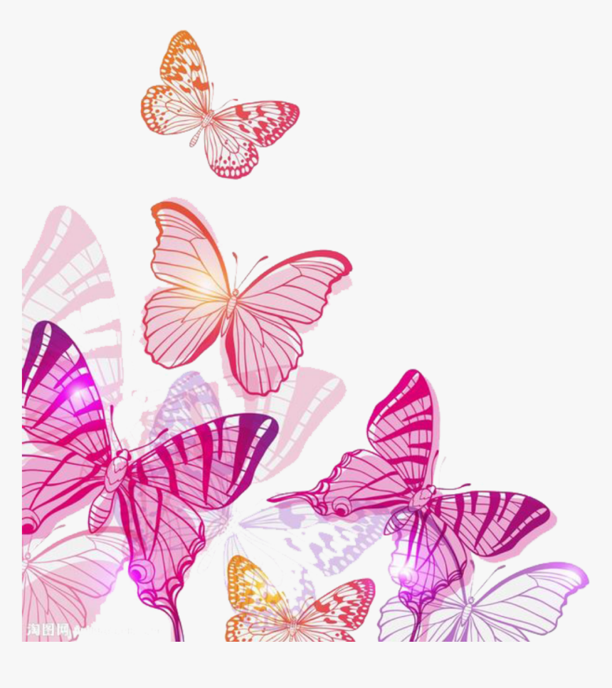 Transparent Watercolor Butterfly Clipart - Clipart Pink Butterfly Png, Png Download, Free Download