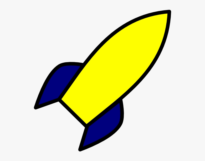 Rocket Ship Rocketship Clipart The Blue And Yellow - Easy Rocket To Draw, HD Png Download, Free Download