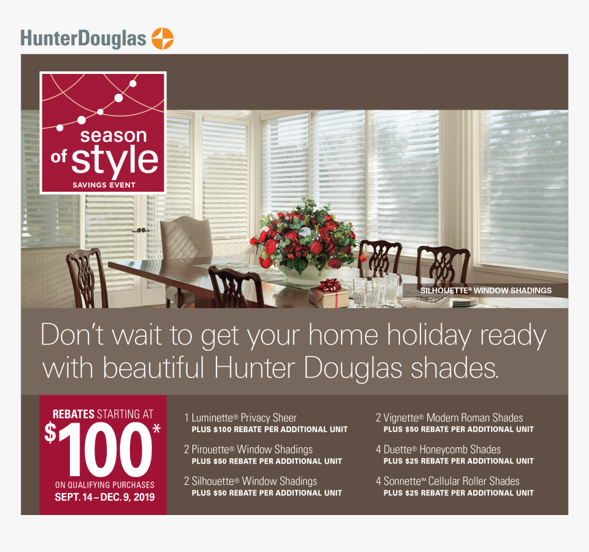 Hunter Douglas Season Of Style 2019, HD Png Download, Free Download