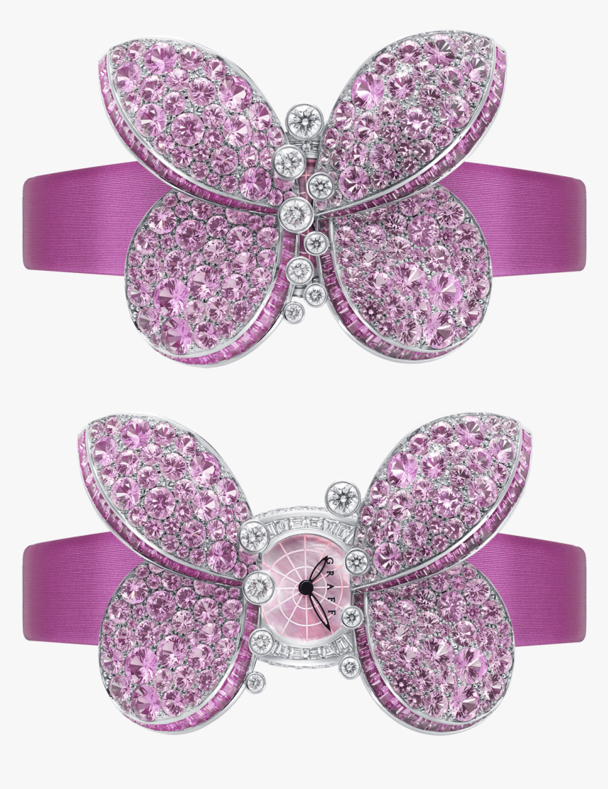 Graff Pink Butterfly Watch, HD Png Download, Free Download