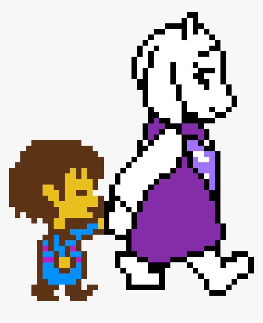 Toriel Holding Frisk´s Hand - Undertale Frisk And Toriel, HD Png Download, Free Download