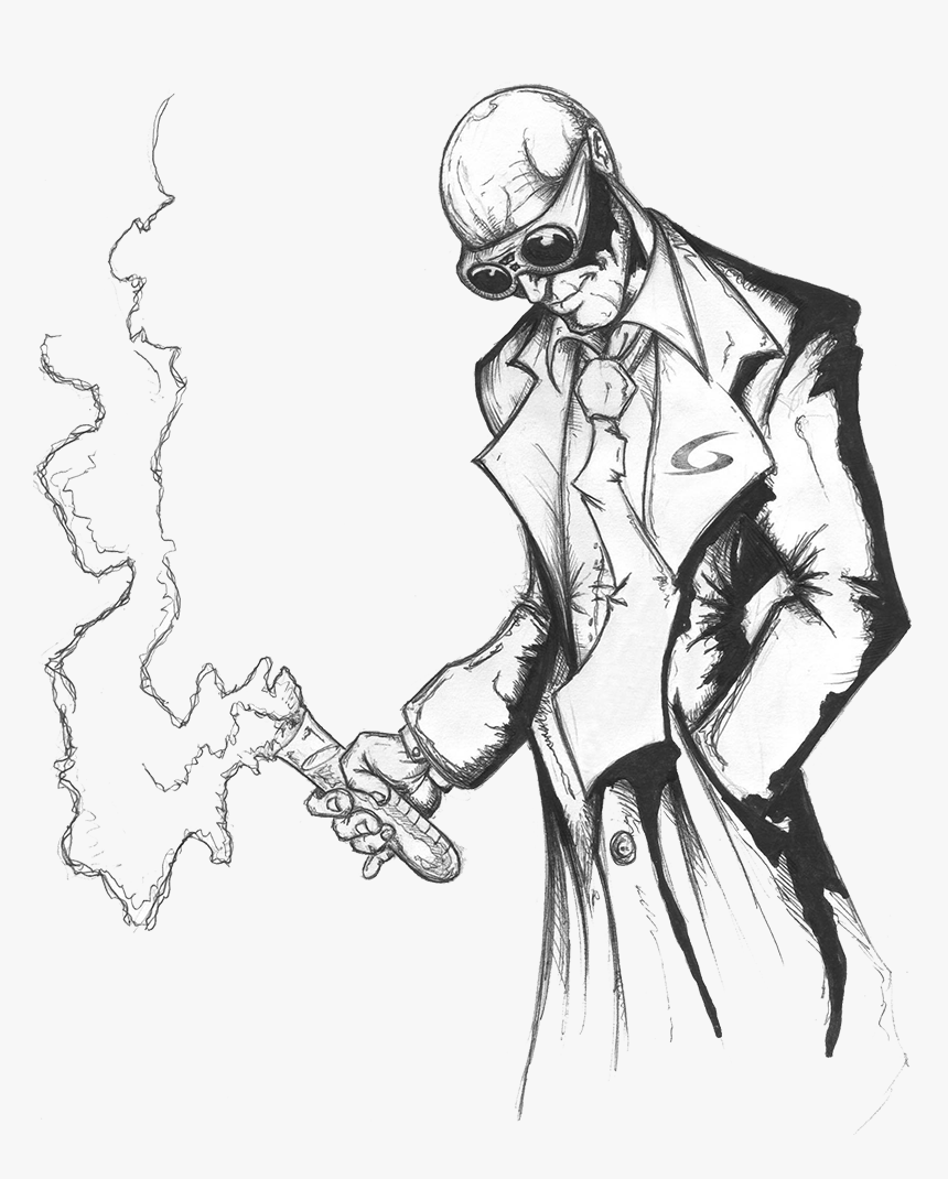 Drawing Of A Mad Scientist, HD Png Download, Free Download