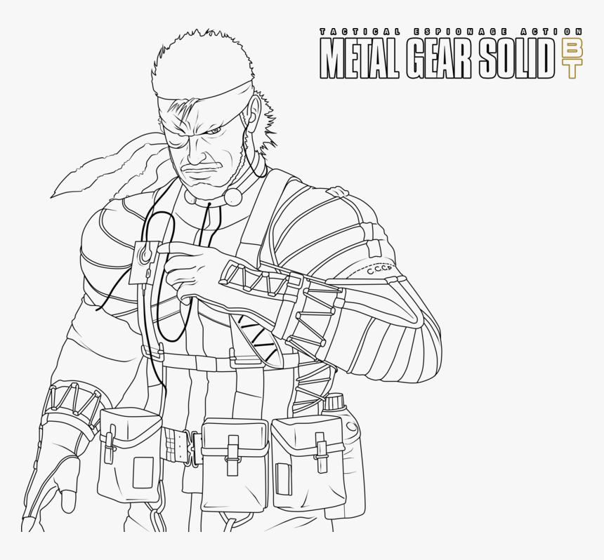 Metal Gear Lineart - Metal Gear Solid Line Art, HD Png Download, Free Download