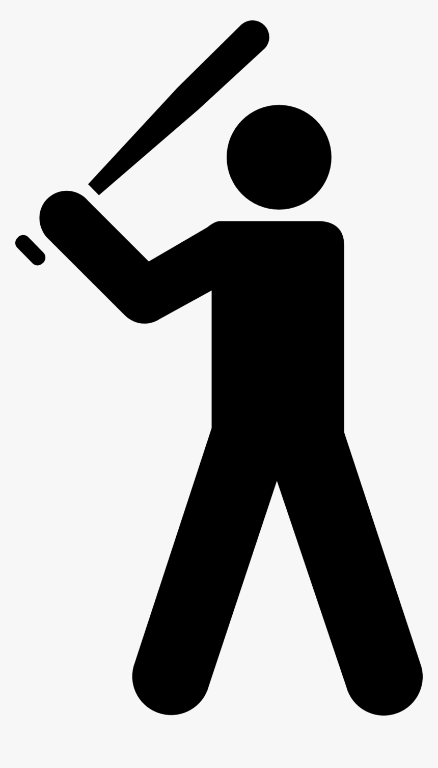 Baseball Baseball Player Baseball Bat Free Picture - Stick Figure Playing Baseball, HD Png Download, Free Download