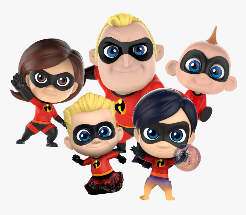 5 5” Hot Toys Bobble Head Figure Collectable 5 Pack - Cosbaby Incredibles, HD Png Download, Free Download