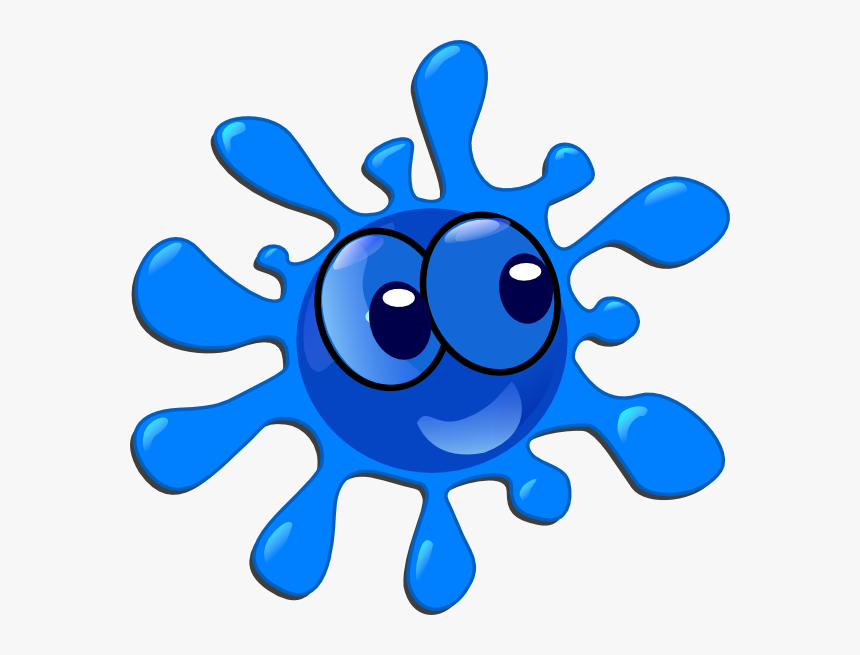 Smile Blue Splash Svg Clip Arts - Splash Clip Art, HD Png Download, Free Download