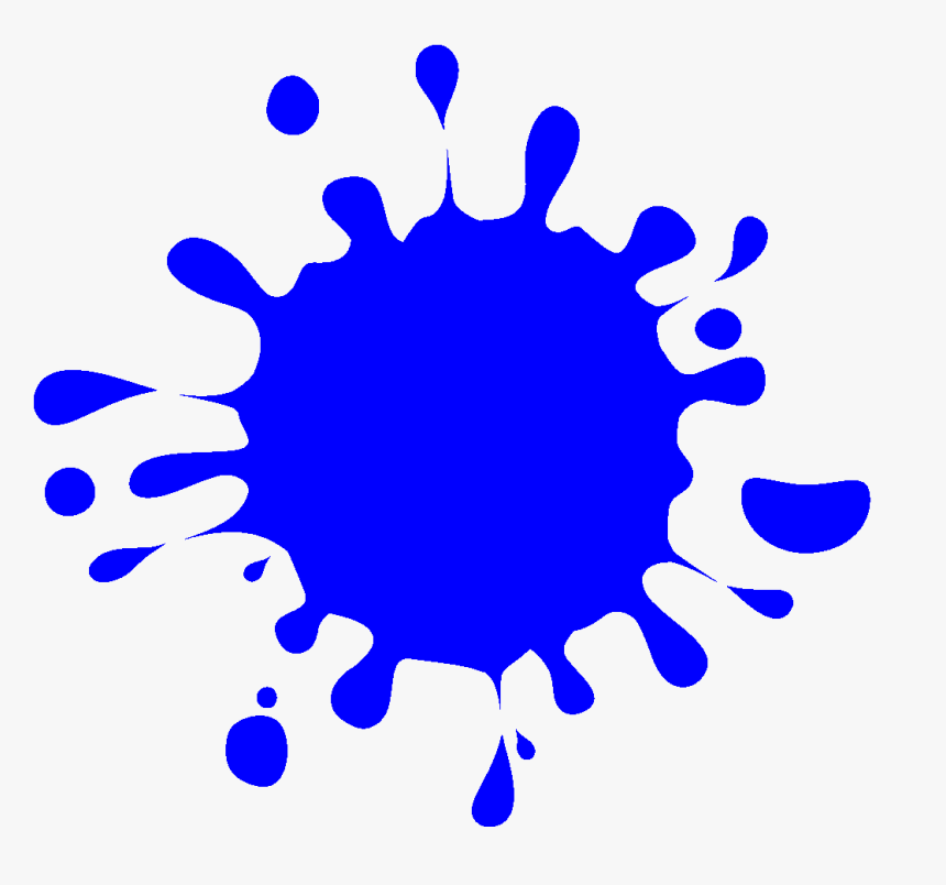 Blue Colour Splash Png , Png Download - Mancha De Tinta Preta, Transparent Png, Free Download