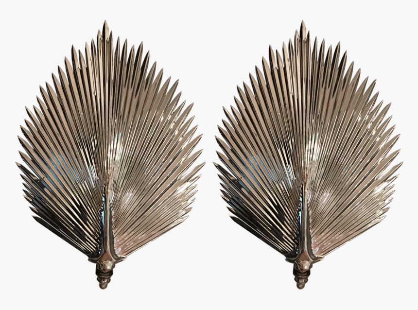 M#century Modern Tommaso Barbi Style Palm Frond Sconces - Slippery Elm, HD Png Download, Free Download