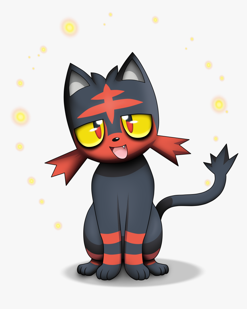 Litten - Cartoon - Cartoon, HD Png Download, Free Download