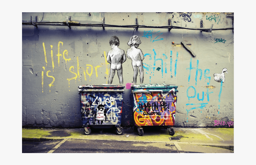 Banksy Art Life Is Short, HD Png Download, Free Download
