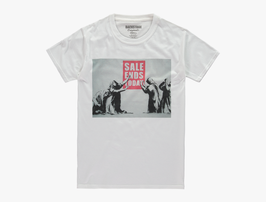 Banksy Sale Ends Today Men"s T-shirt - Sale Ends Tomorrow Banksy, HD Png Download, Free Download