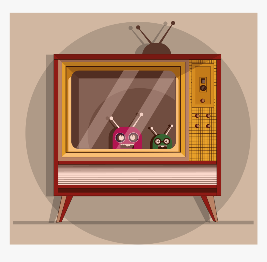 Vintage Tv-01 - Illustration, HD Png Download, Free Download