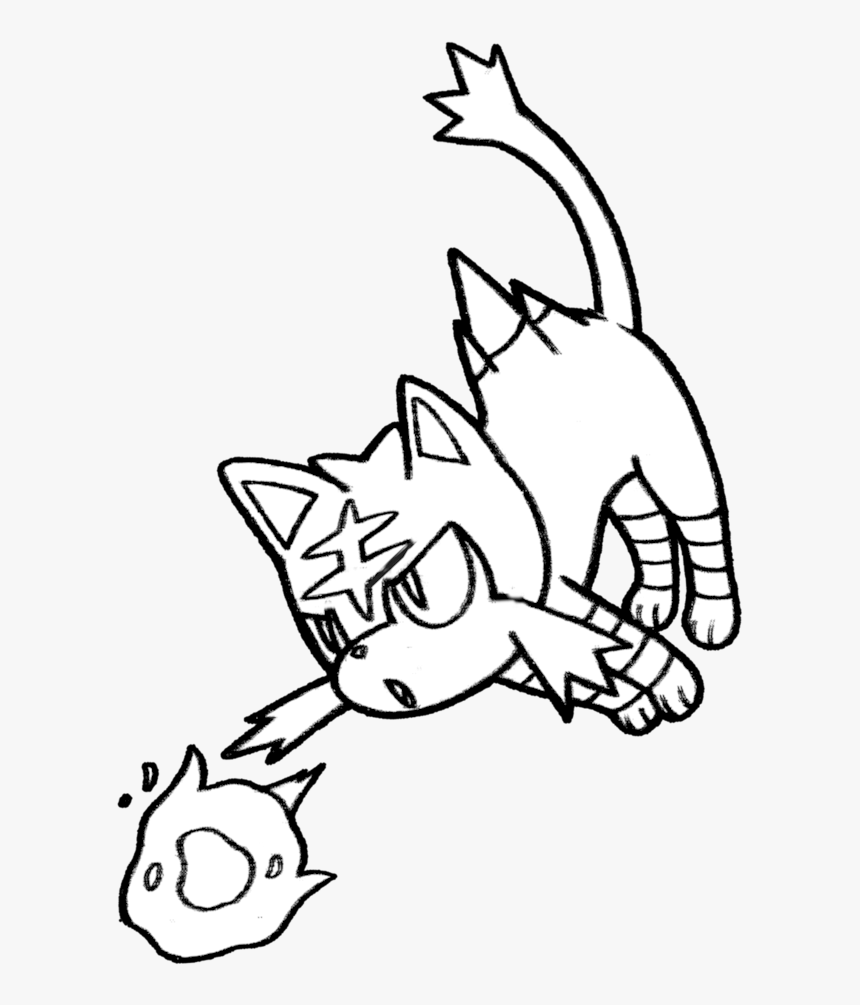 Top Litten Coloring Pages - Pokemon Litten Coloring Page, HD Png Download, Free Download