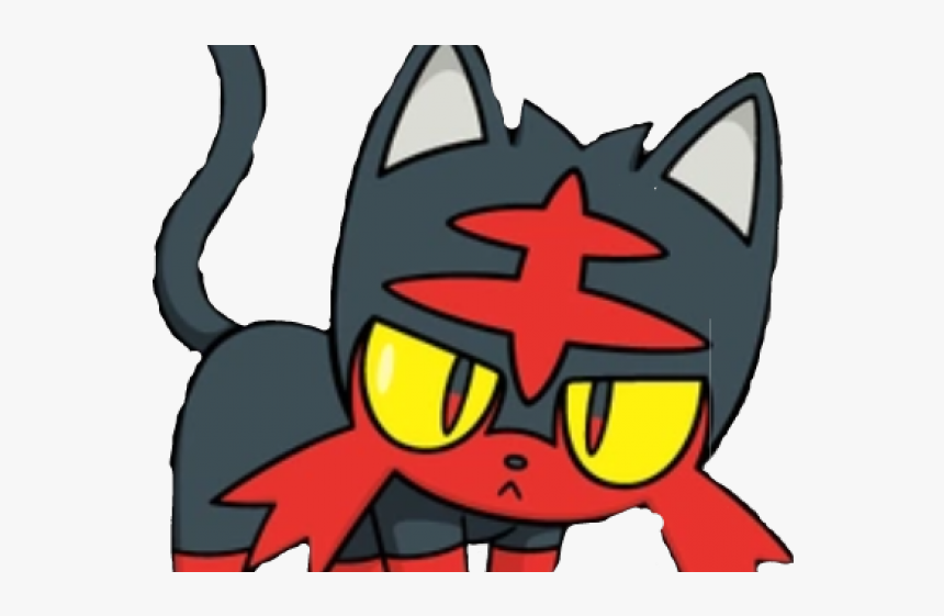Pokemon Clipart Litten - Red Black Cat Pokemon, HD Png Download, Free Download