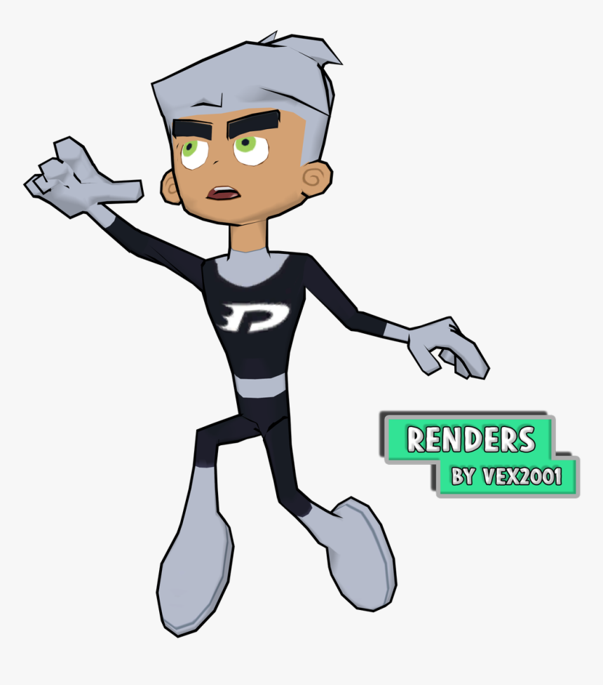 Transparent Danny Phantom Png - Danny Phantom 3d Model, Png Download, Free Download