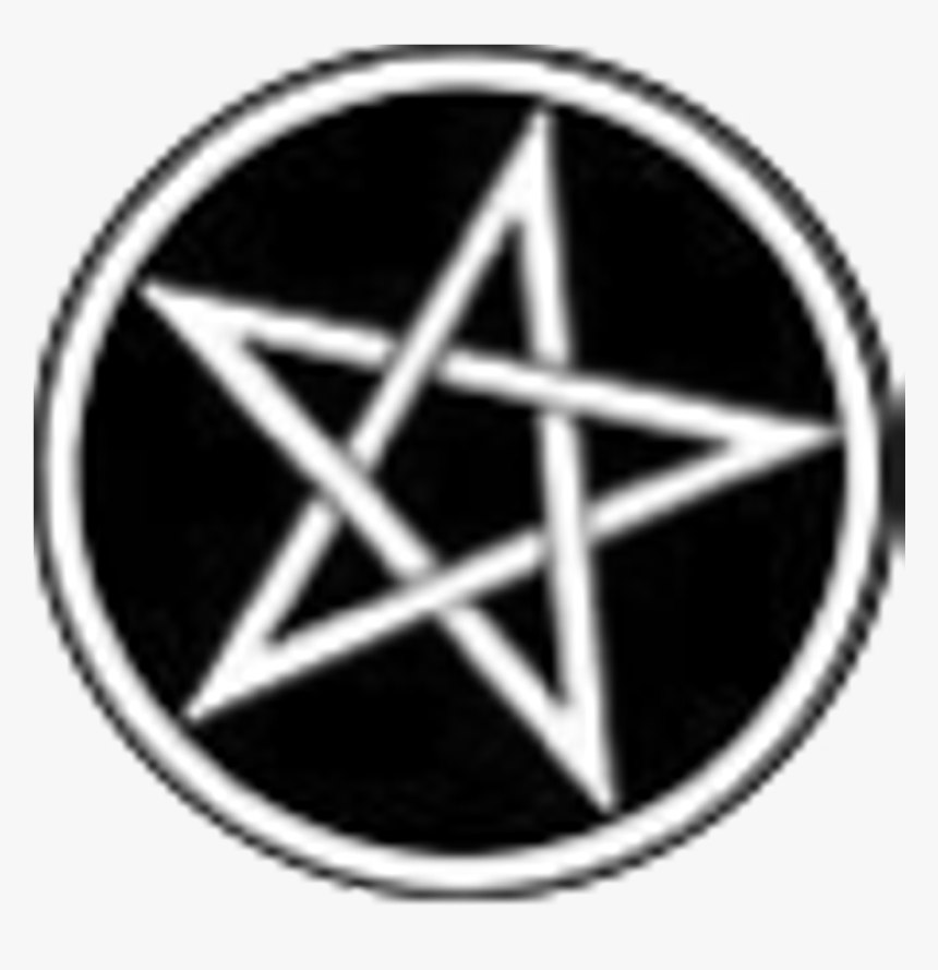 Tumblr Satanic Stickers Simbol Black Freetoedit - Pentagram In A Pentagon, HD Png Download, Free Download