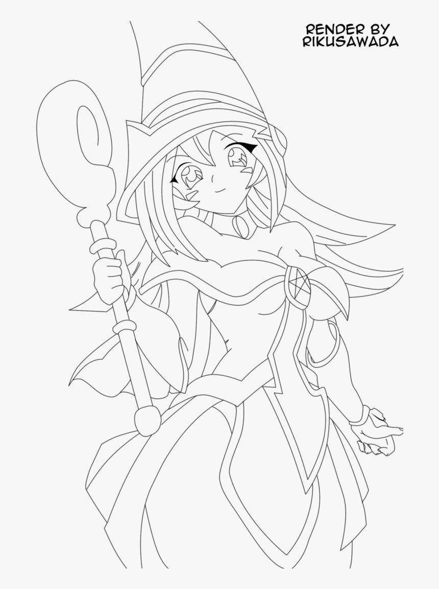 Transparent Dark Magician Png - Line Art, Png Download, Free Download