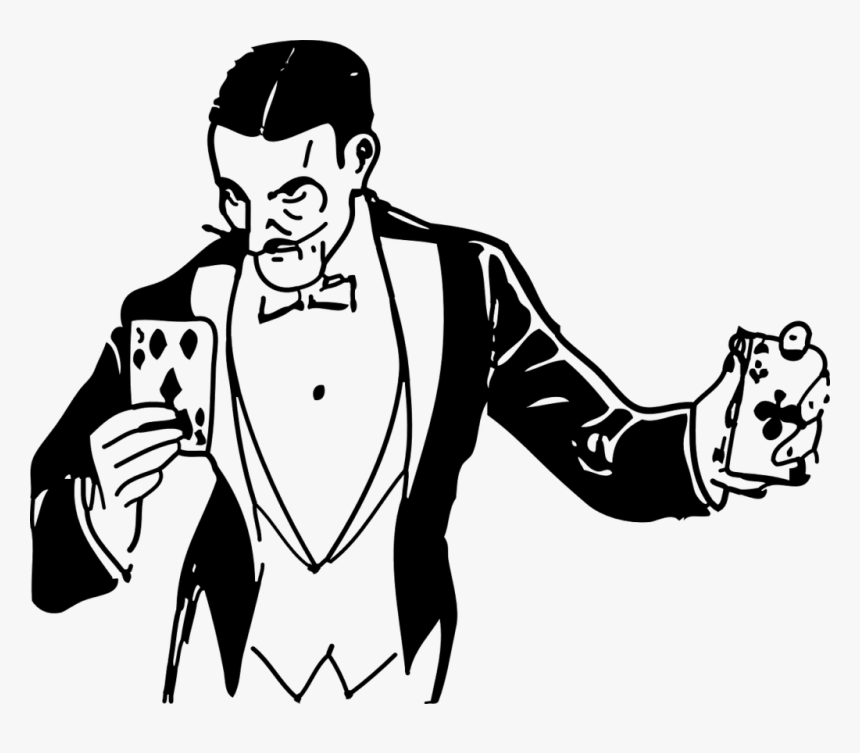 Magic Clipart Magicien - Card Tricks Clipart, HD Png Download, Free Download