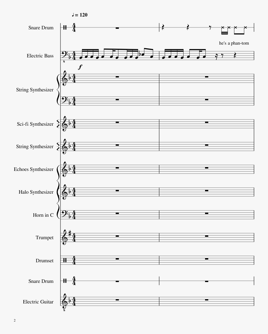 Danny Phantom Theme Trumpet Sheet Music, HD Png Download, Free Download