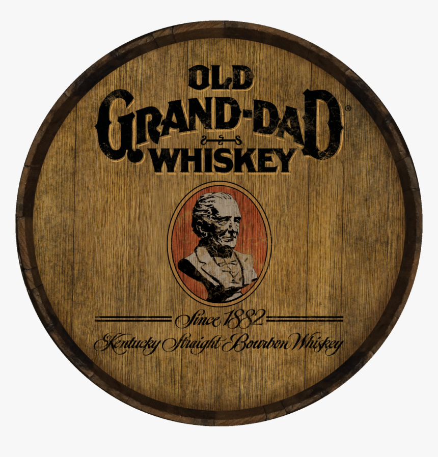 Old Grand-dad Whiskey Printed Barrel Head - Old Grand Dad Whiskey, HD Png Download, Free Download