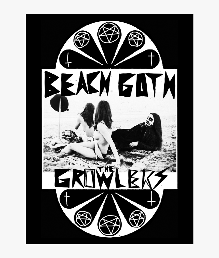 Beach Goth Pentagram Back Patch - Beach Goth Growlers Poster, HD Png Download, Free Download