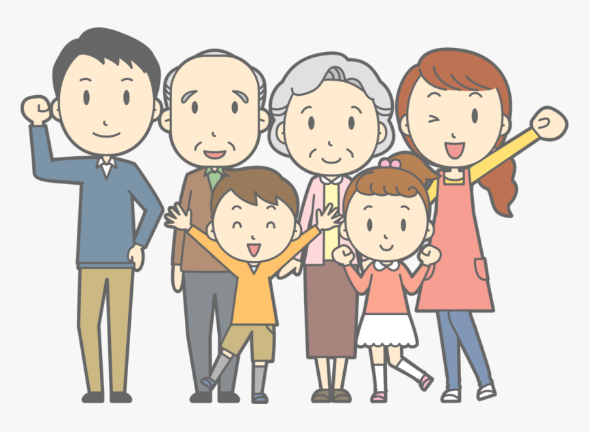 Emotion,family,people - Family With Grandparents Clipart, HD Png Download, Free Download