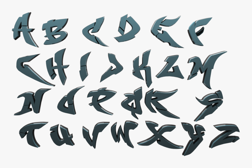 More Like 3d Alphabet Graffiti By Gfx-zeus - Graffiti Alphabet, HD Png Download, Free Download