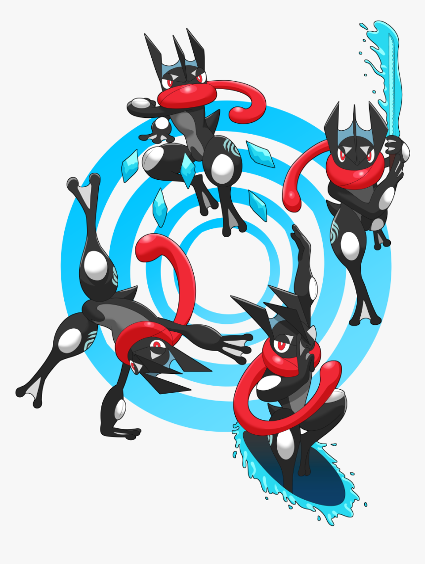 Greninja Moveset For Zhen Ninja - Illustration, HD Png Download, Free Download