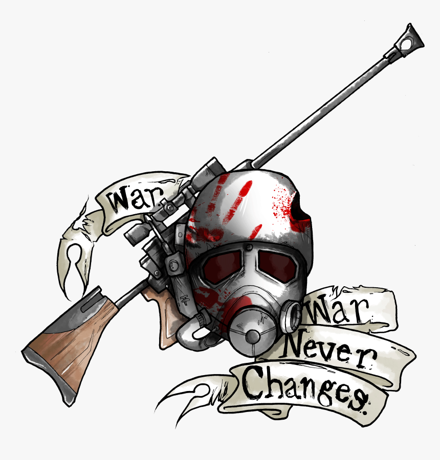 Fallout Art Fallout New Vegas Fallout Png Fallout Ncr - Fallout Tattoo War Never Changes, Transparent Png, Free Download