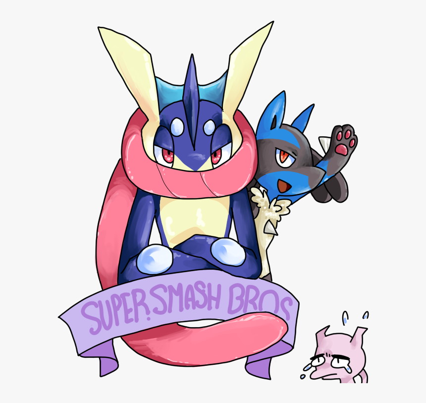 0 0 Super Smash Bros - Mewtwo Lucario And Greninja, HD Png Download, Free Download