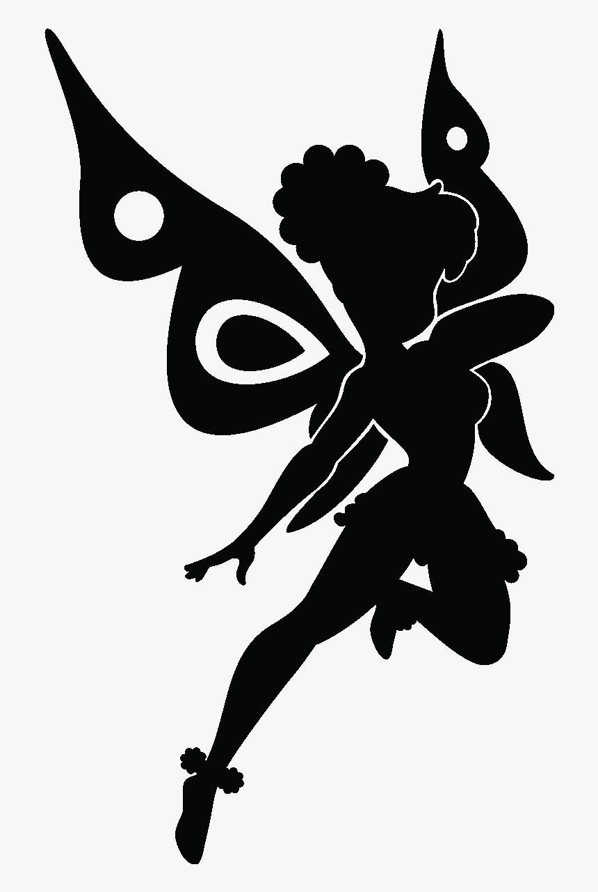 Tinker Bell Fairy Sticker Drawing Silhouette - Tinkerbell And Silhouette, HD Png Download, Free Download