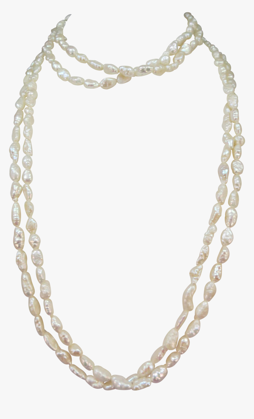 Vintage Fresh-water Pearls Necklace And Bracelet - Png Long Pearl Necklace, Transparent Png, Free Download