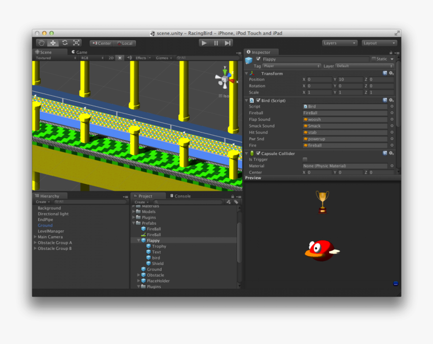 Create Flappy Bird Unity, HD Png Download, Free Download