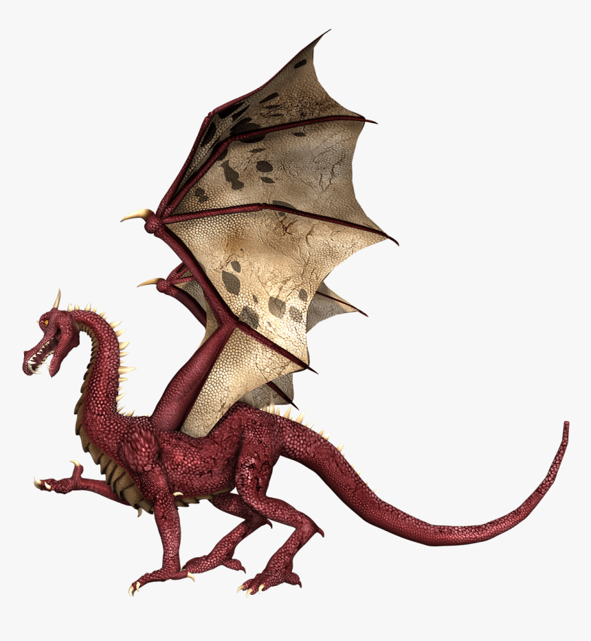 Dragon Red And Brown Wings - Red Dragon Middle Ages, HD Png Download, Free Download