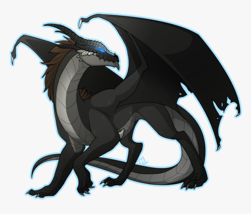 Clipart Dragon Dark Dragon - Wings Of Fire Nightwing Clipart, HD Png Download, Free Download