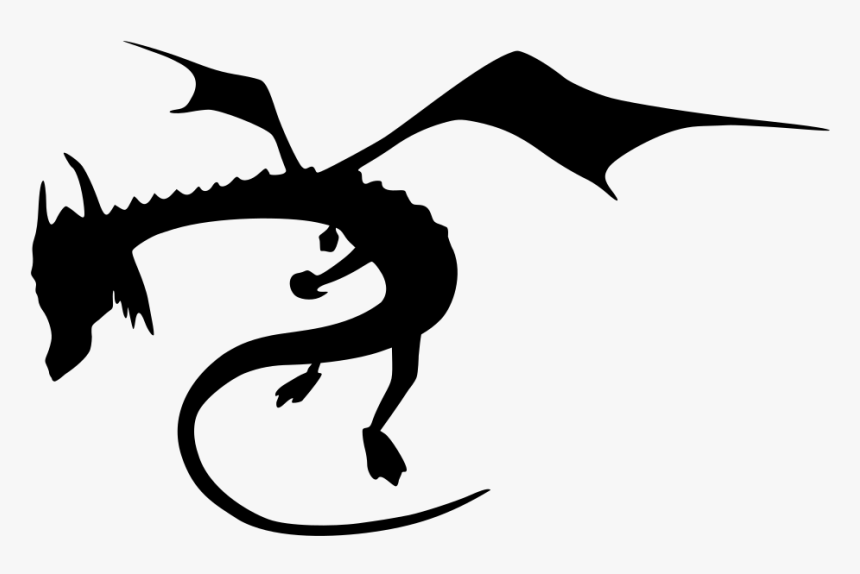 Dragon Wings Spread Silhouette - Illustration, HD Png Download, Free Download