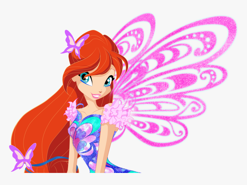 Winx Club Bloomix Wings - Winx Club 7 Bloom Butterflix Png, Transparent Png, Free Download
