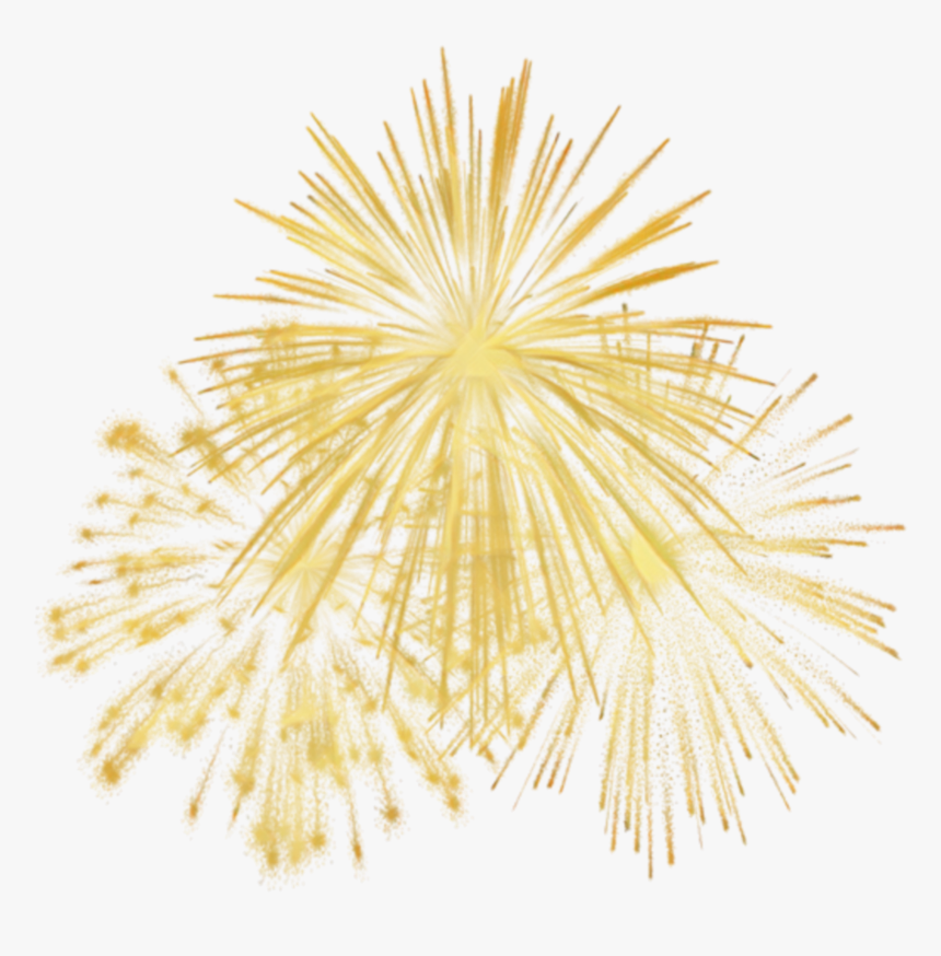 #gold #fireworks #cherryatelier #freetoedit - Feu D Artifice Or Png, Transparent Png, Free Download