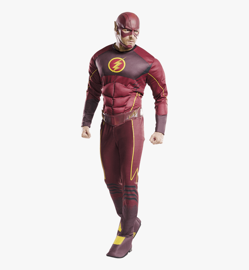 Mens Deluxe Flash Costume - Flash Costume Mens, HD Png Download, Free Download