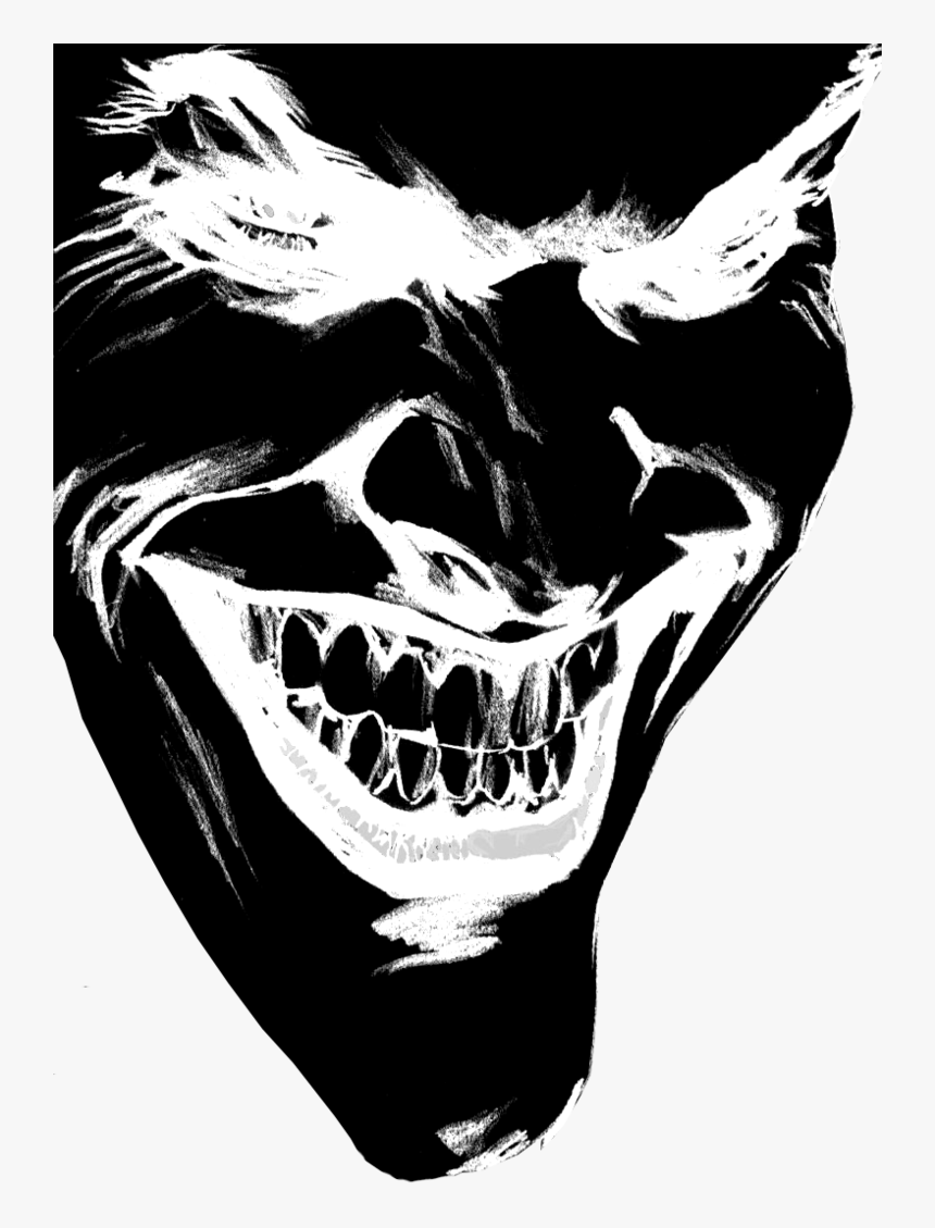 Transparent Joker Smile Png - Joker Black And White, Png Download, Free Download