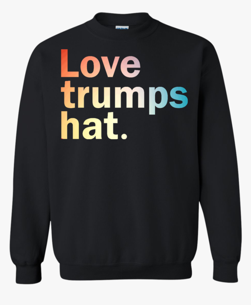 Love Trump Hat Crewneck Pullover Sweatshirt 8 Oz Black - Key And Peele Blake Shirt, HD Png Download, Free Download