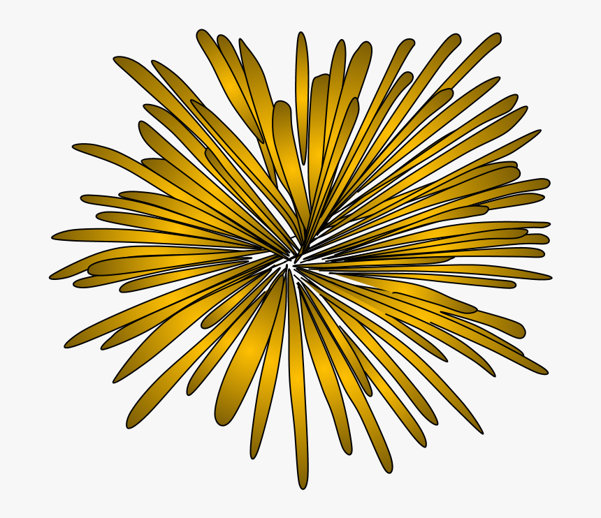 Fireworks, Burst, Style 2, Gold, Yellow, Png - Portable Network Graphics, Transparent Png, Free Download