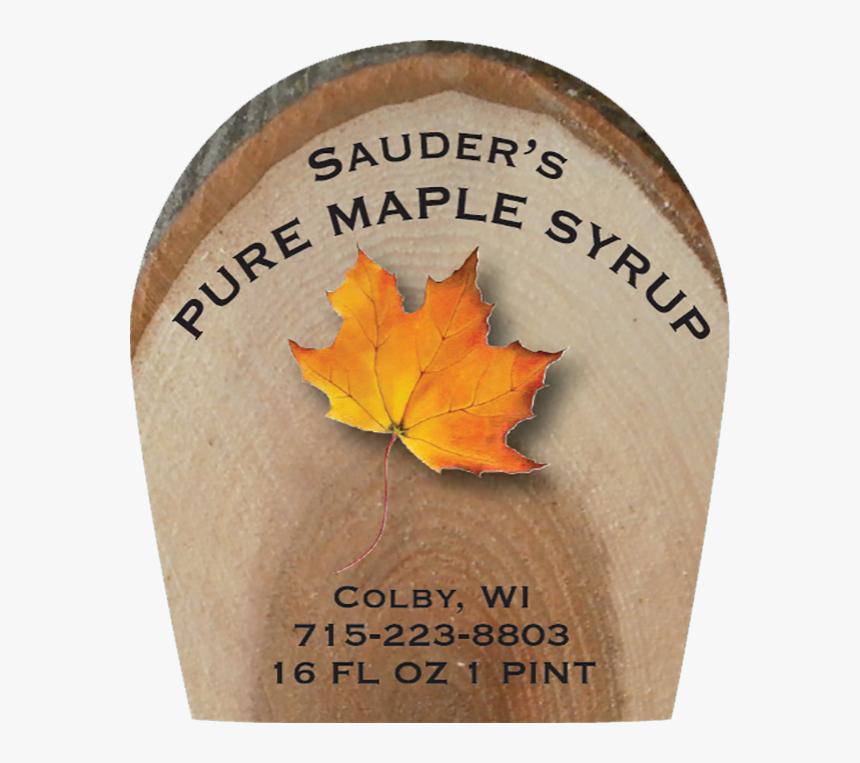 Sauder"s Pure Maple Syrup From Colby, Wisconsin Label - De Martino, HD Png Download, Free Download