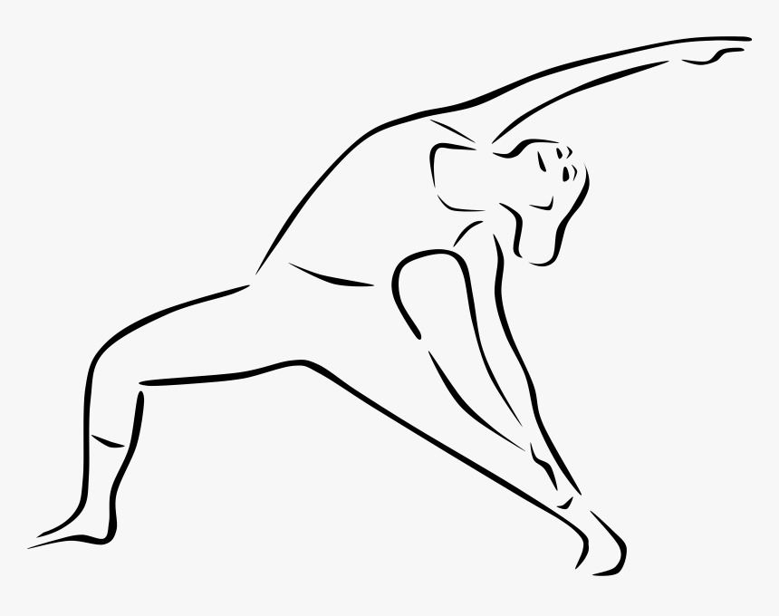 Person Yoga Outline Png Banner Black And White - Yoga Clip Art, Transparent Png, Free Download