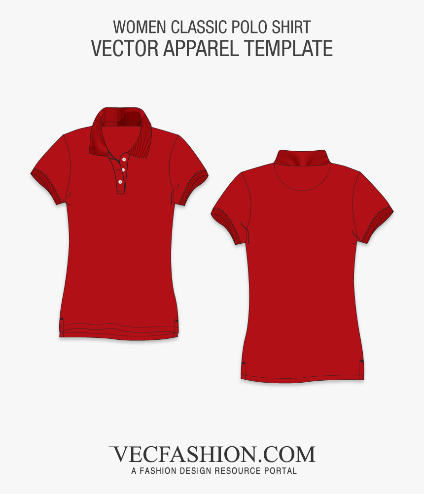 Transparent Shirt Outline Png - Polo Shirt Women Template, Png Download, Free Download