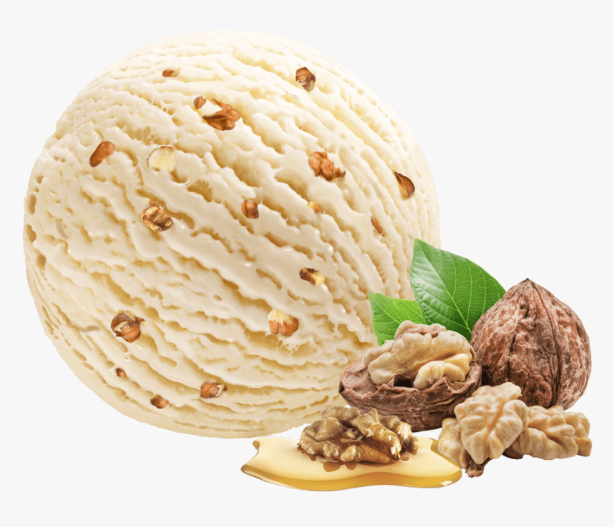 Maple Syrup Flavoured Ice Cream With Walnuts - Ice Cream Vanilla Flavour, HD Png Download, Free Download