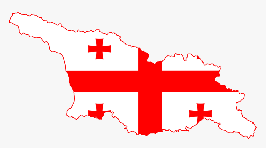 Map Georgia Country Flag, HD Png Download, Free Download