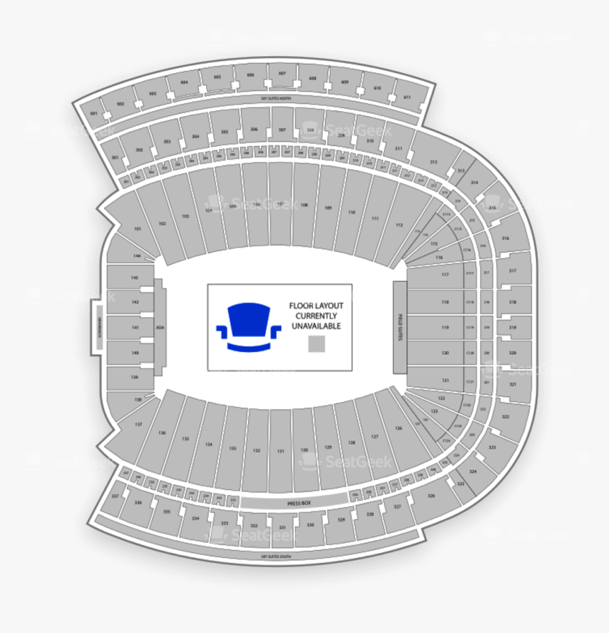 Seat Number Sanford Stadium Seating Chart Hd Png Kindpng