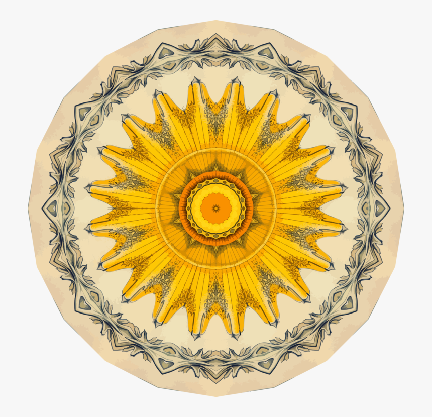 Plate,flower,sunflower - Portable Network Graphics, HD Png Download, Free Download