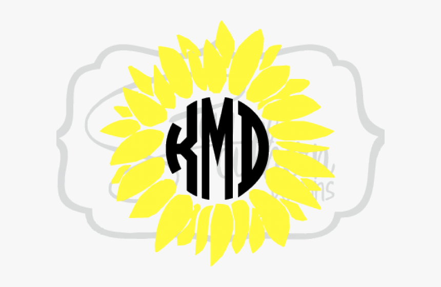 Sunflower Clipart Monogram - Monogram Font Styles For Boys, HD Png Download, Free Download